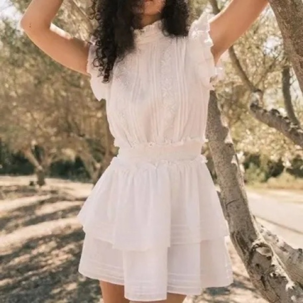 Cleobella- White Versailles Mini Dress
